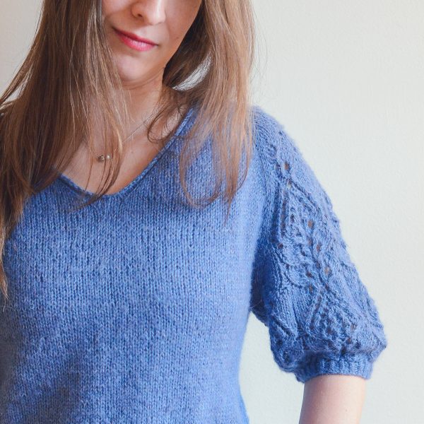 Florescence Top sweater or tee-shirt knitting pattern - Patron de tricot de pull chandail ou t-shirt