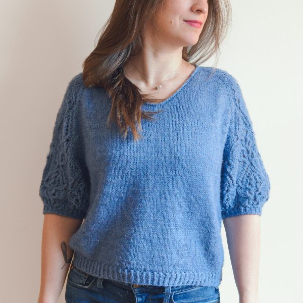 Florescence Top sweater or tee-shirt knitting pattern - Patron de tricot de pull chandail ou t-shirt