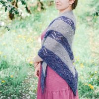 Dewdrops Shawl Knitting Pattern - Patron de tricot châle Perles de rosée