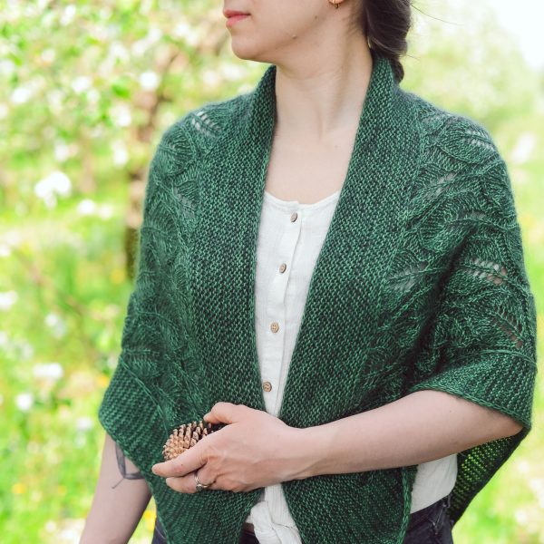 Leaffall Shawl lace shawl knitting pattern - Châle Tombée de feuilles patron de tricot châle en dentelle