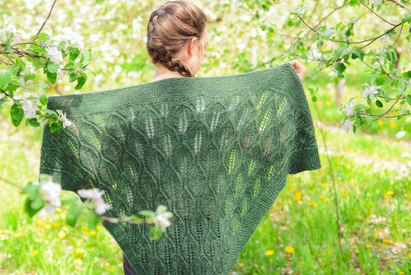 Leaffall Shawl lace shawl knitting pattern - Châle Tombée de feuilles patron de tricot châle en dentelle