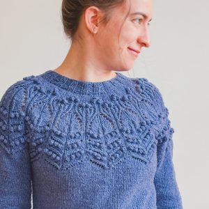 Amarelle Pullover Sweater Knitting Pattern Chandail Pull Amarelle patron de tricot dentelle