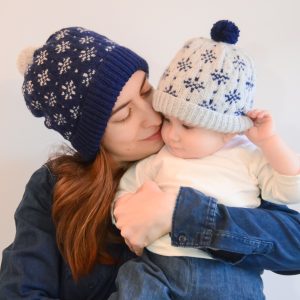 Winter Storm Hat Knitting Pattern for Kids Adults - Patron de tricot tuque Tempête hivernale pour enfants et adultes