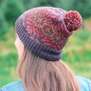 Fall Medley Hat Knitting Pattern Stranded Colorwork - Bonnet amalgame d'automne patron de tricot jacquard