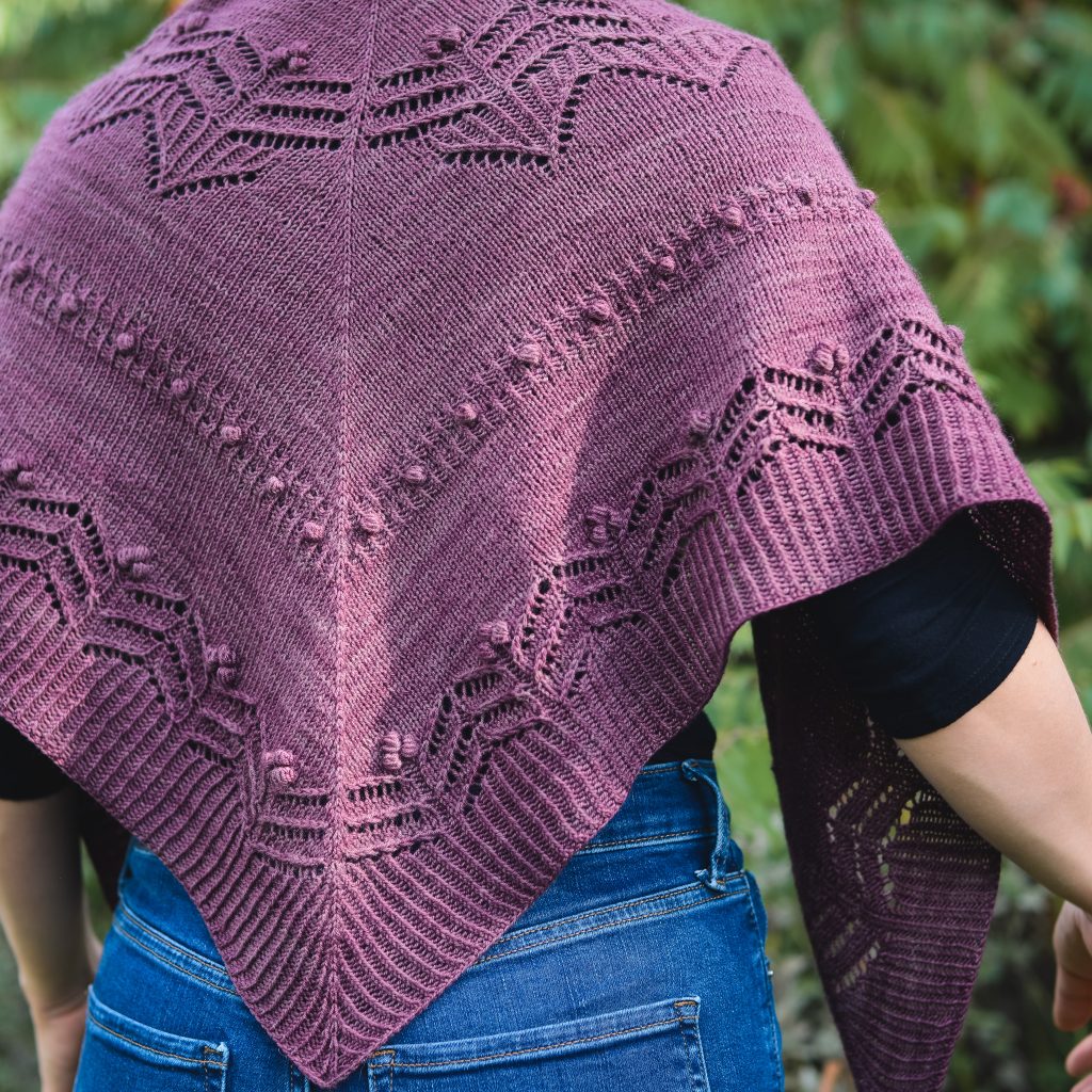 Patron de tricot Châle dentelle Fleuron Lace Shawl Knitting Pattern