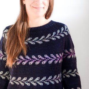 Leafy Lane Sweater Knitting Pattern